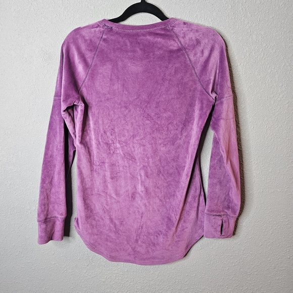 ClimateRight by CuddlDuds Womens Small Purple Soft Fuzzy Long Sleeve Shirt - Picture 7 of 7